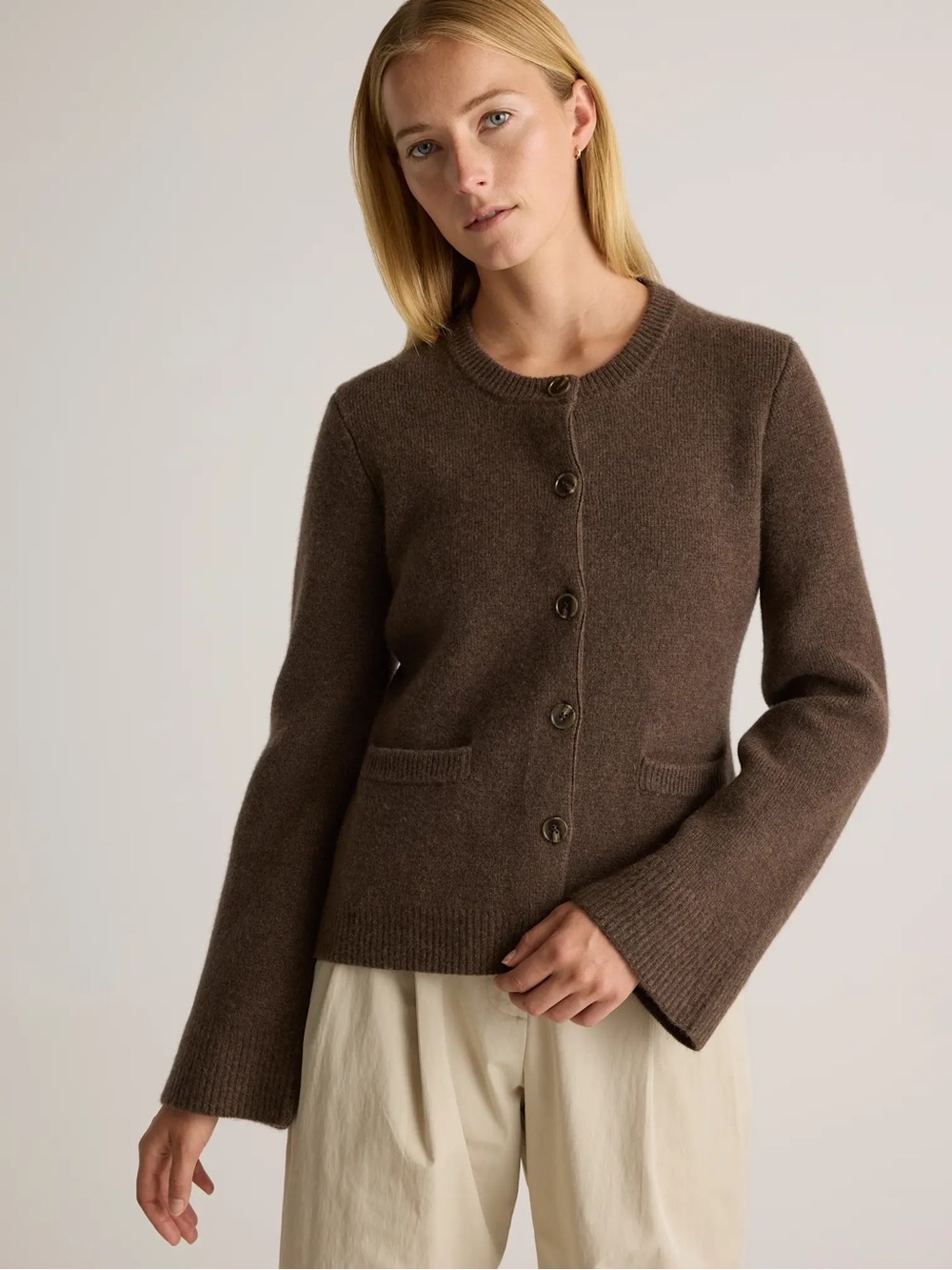 NWOT Quince Mongolian Cashmere Structured Cardigan #3619